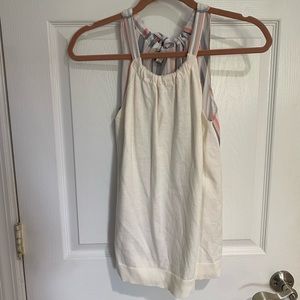 LOFT White Halter Neck Blouse